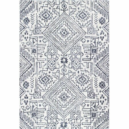 BASHIAN 2 ft. 6 in. x 8 ft. Valencia Collection Contemporary 100 Percent Wool Hand Tufted Area Rug, Ivory R131-IV-2.6X8-AL121